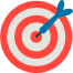 Target icon representing vision