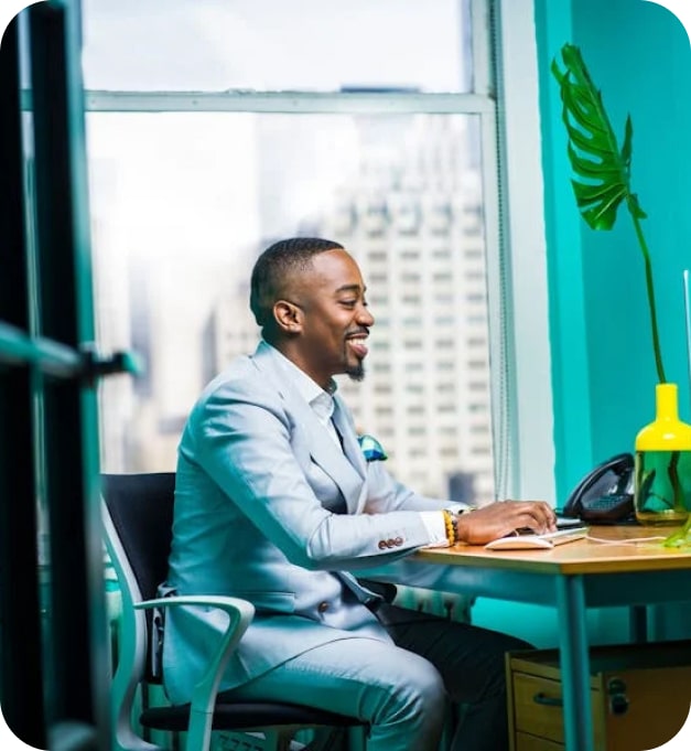 Professional working in modern office